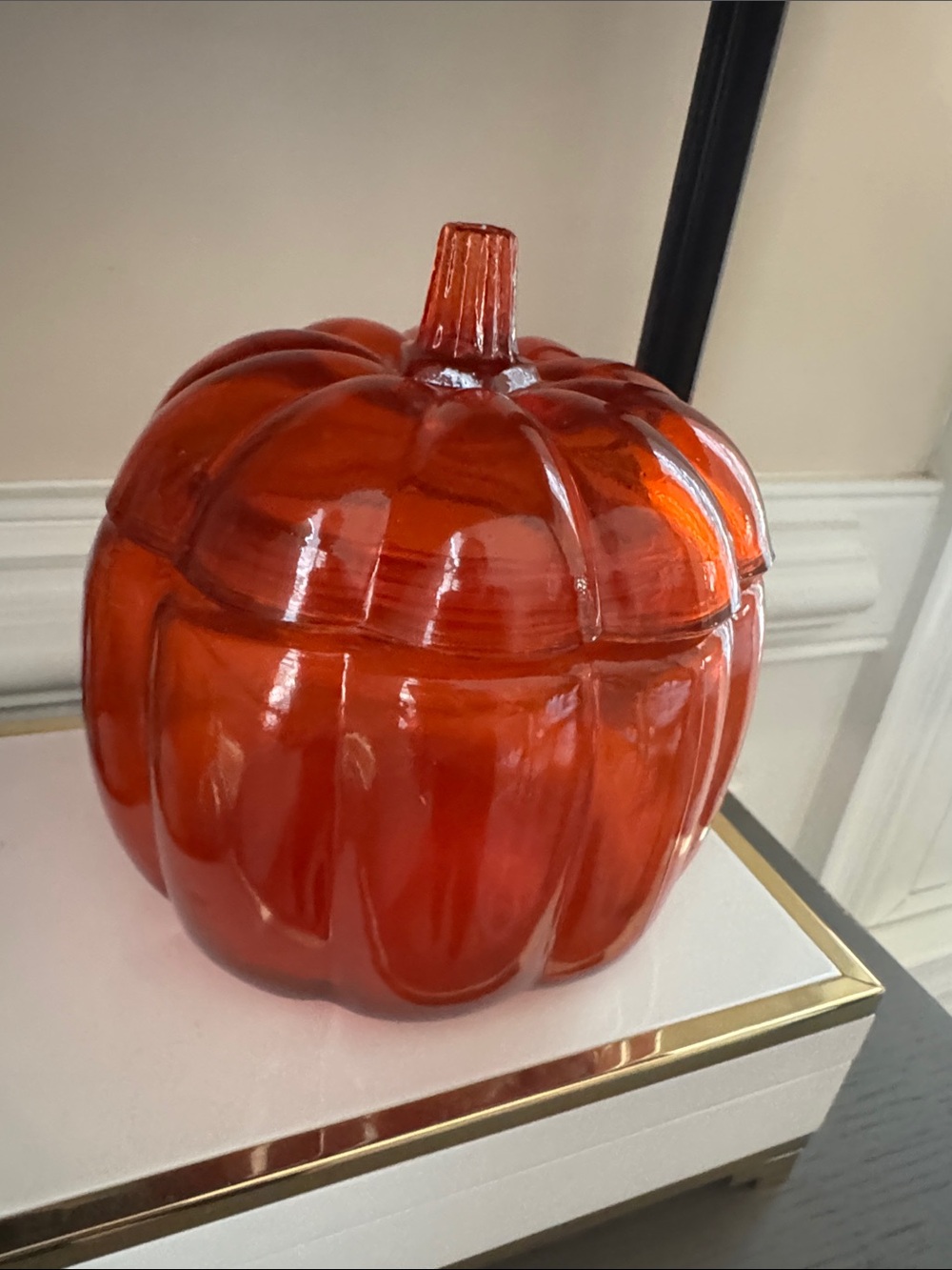 Glass Pumpkin Jar